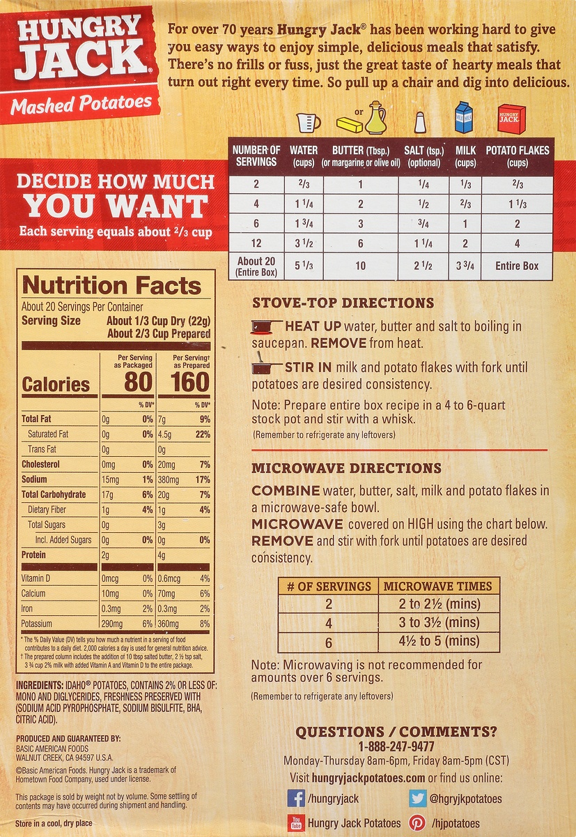 slide 10 of 11, Hungry Jack Mashed Potatoes, 15.3 oz