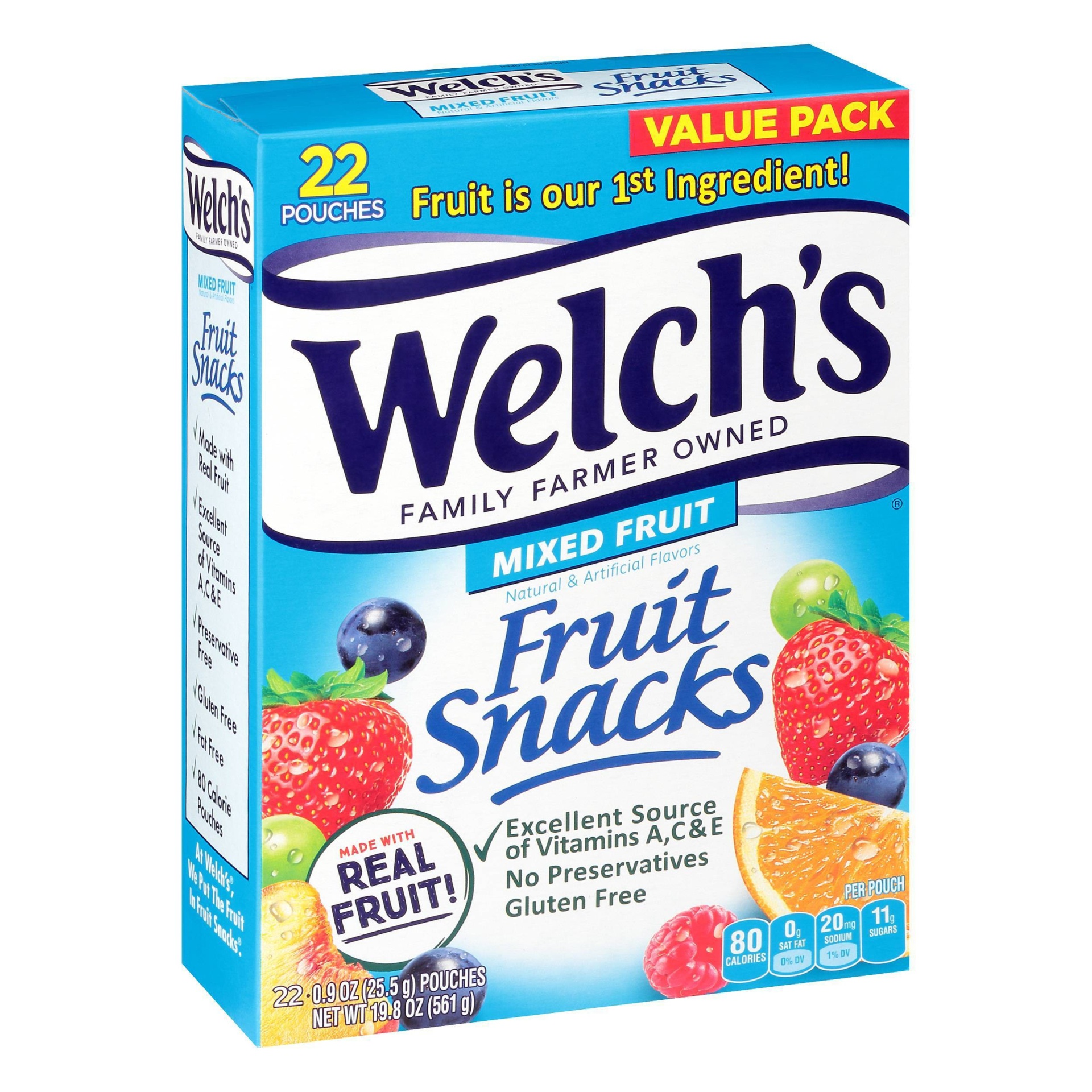 slide 1 of 1, Welch's Mixed Fruit Snacks, 22 ct; 19.8 oz