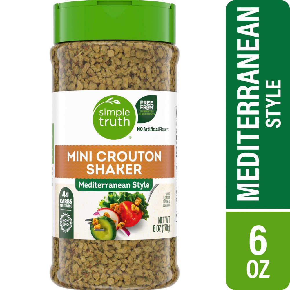 slide 1 of 3, Simple Truth Mediterranean Style Mini Crouton Shaker, 6 oz