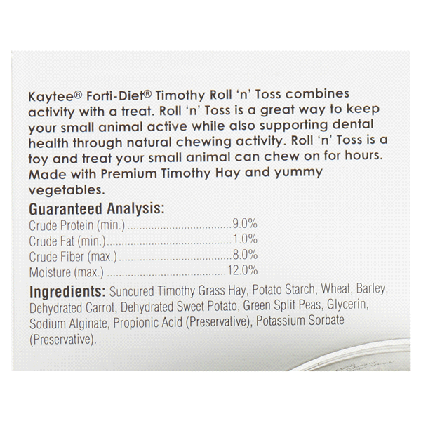 slide 3 of 5, Kaytee Premium Timothy Roll'n' Toss, 1 Ball, 1 ct