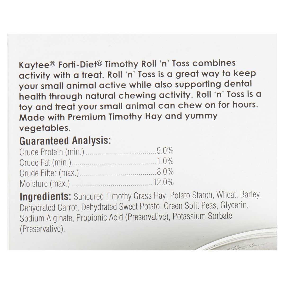 slide 4 of 5, Kaytee Premium Timothy Roll'n' Toss, 1 Ball, 1 ct