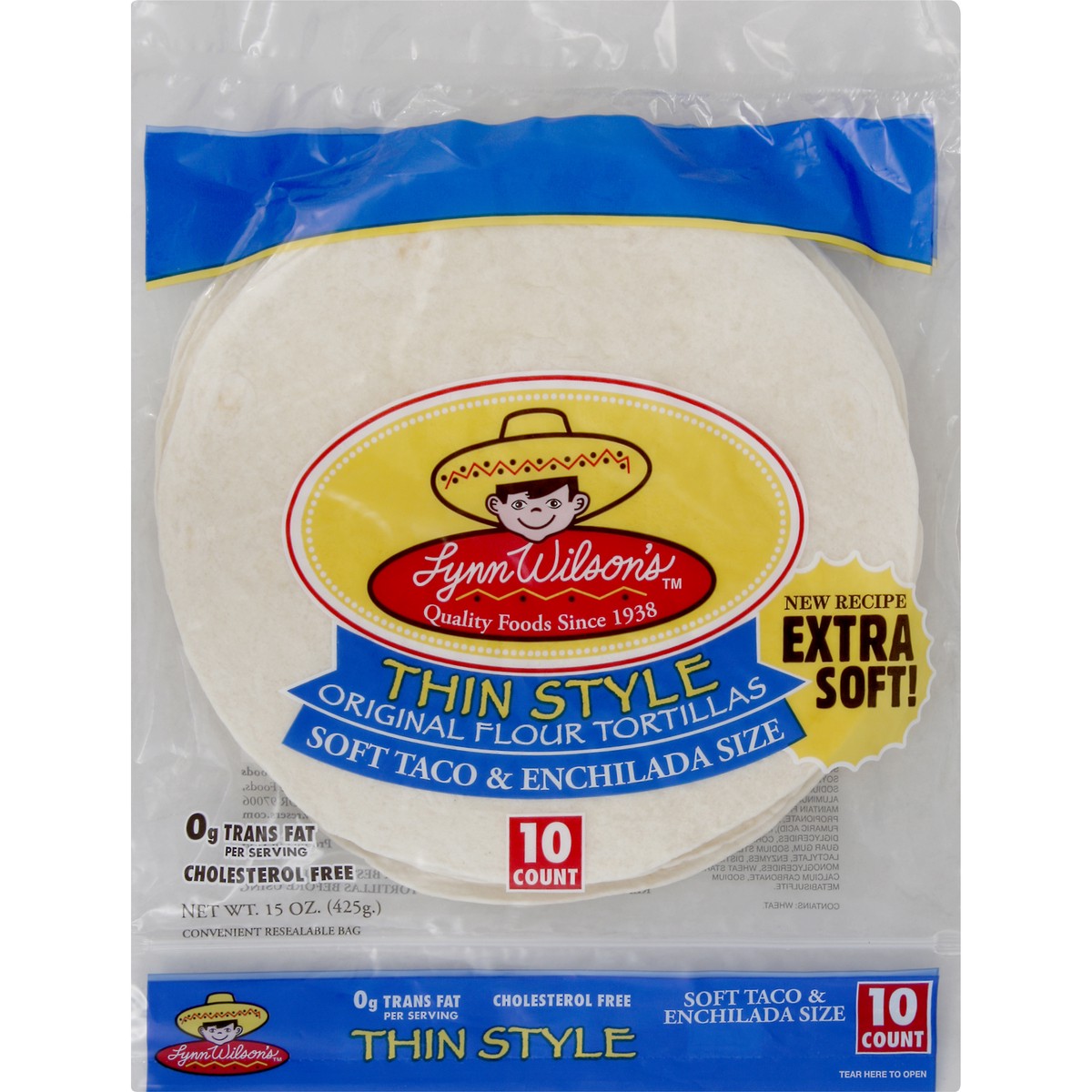 slide 1 of 8, Lynn Wilsons Tortillas 10 ea, 15 oz