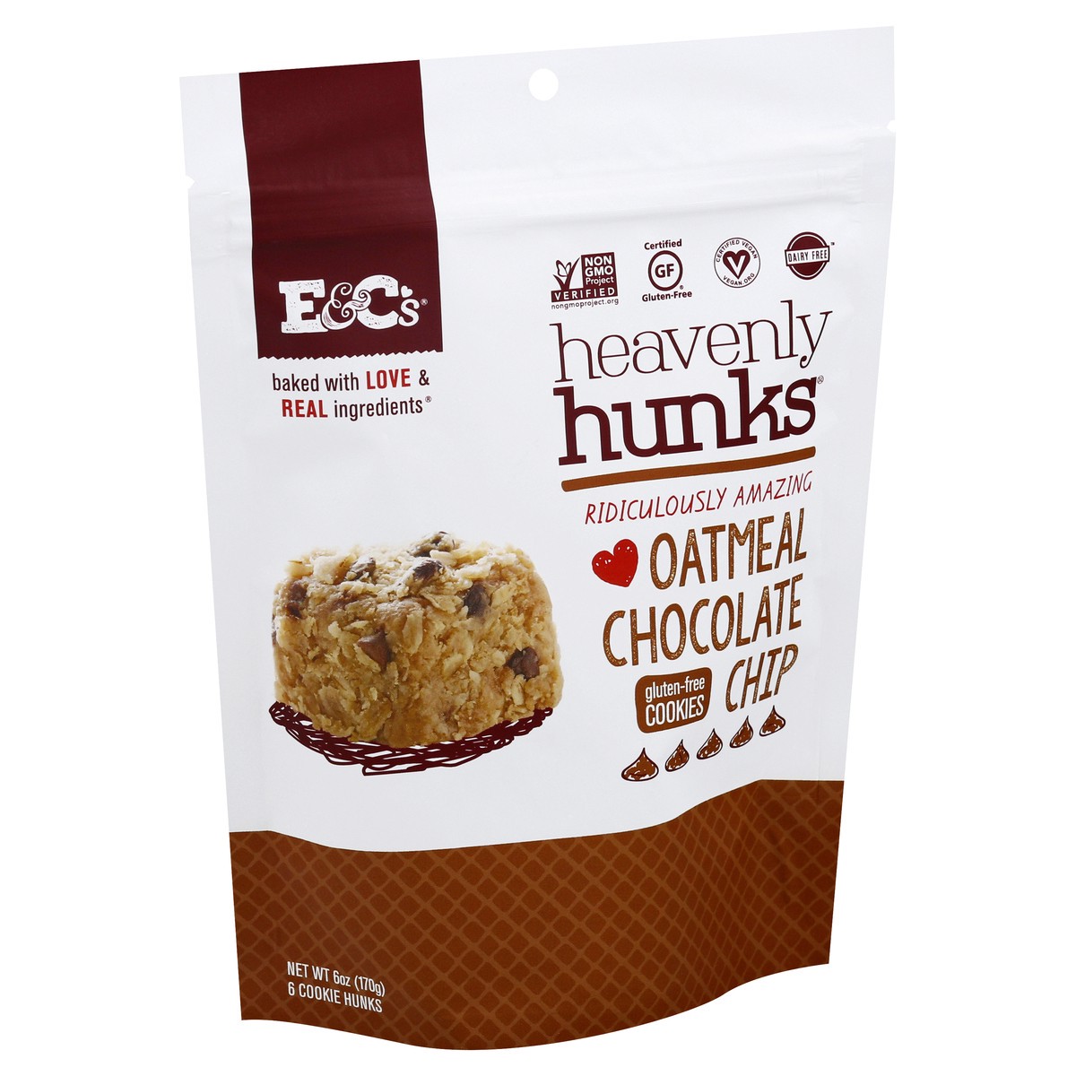 slide 4 of 10, Heavenly Hunks Oatmeal Chocolate Chip Hunks 6 ea, 6 oz