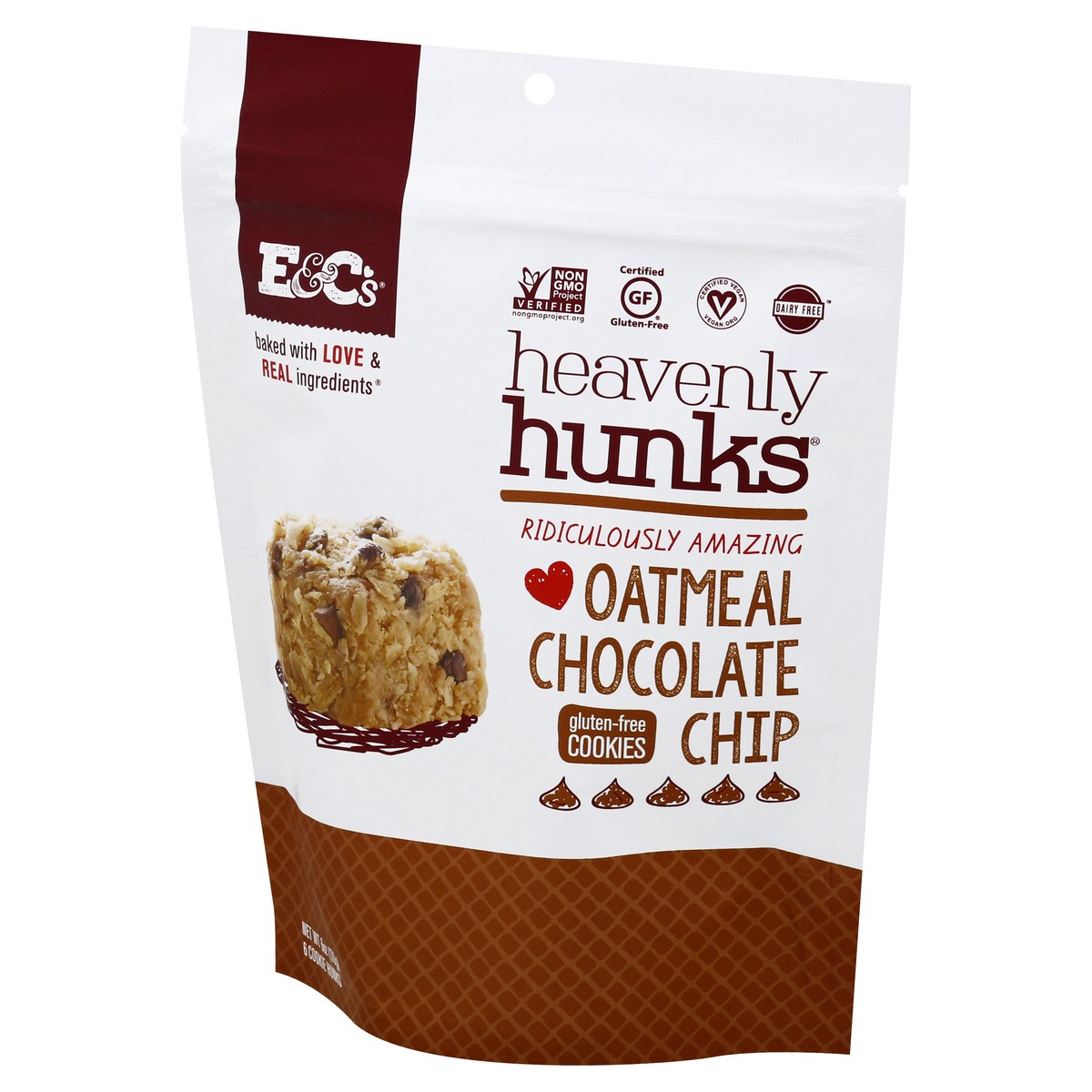 slide 2 of 10, Heavenly Hunks Oatmeal Chocolate Chip Hunks 6 ea, 6 oz