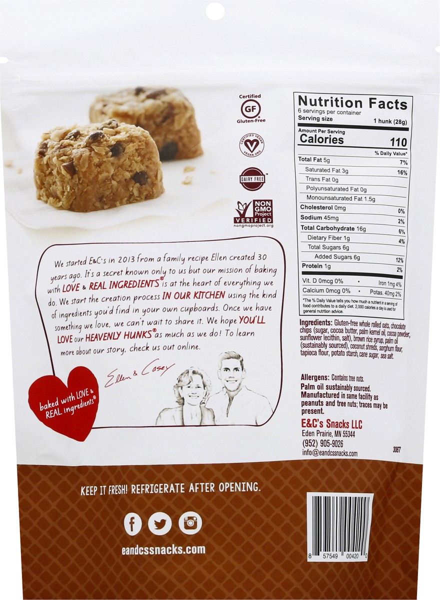 slide 7 of 10, Heavenly Hunks Oatmeal Chocolate Chip Hunks 6 ea, 6 oz