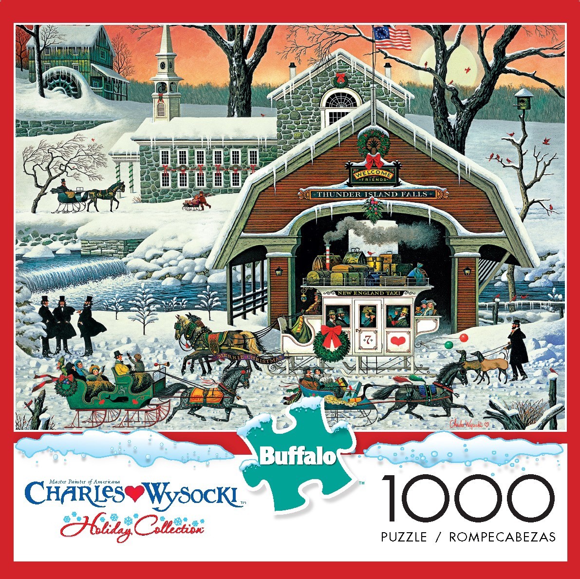 slide 1 of 2, Buffalo Games Charles Wysocki Jigsaw Puzzle Assorted Items, 1000 ct