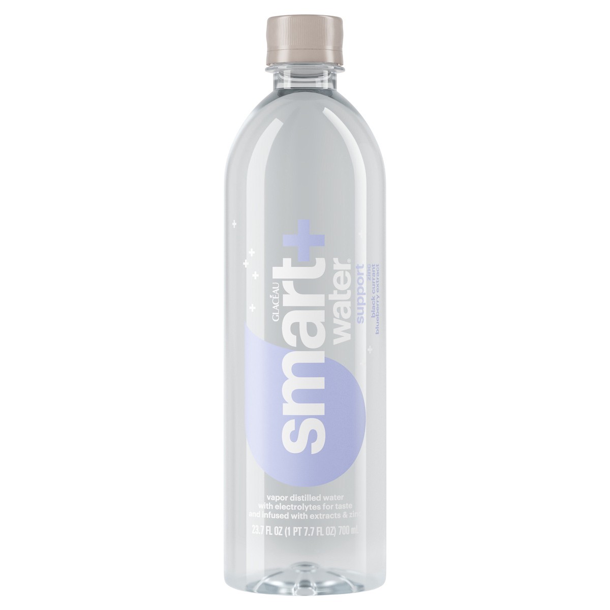 slide 1 of 7, smartwater Zinc Black Currant Blueberry Bottle- 23.7 fl oz, 700 ml