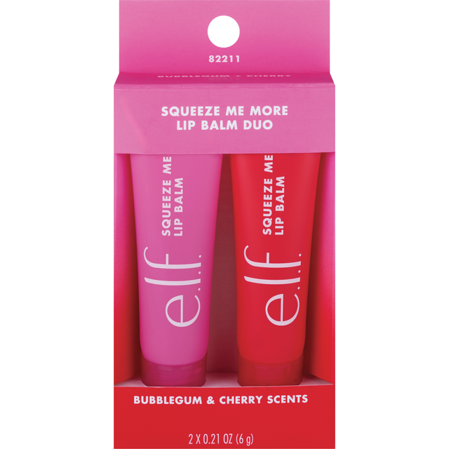 slide 1 of 1, E.l.f. Squeeze Me More Lip Balm Duo - Cherry/bubblegum, 0.21 oz