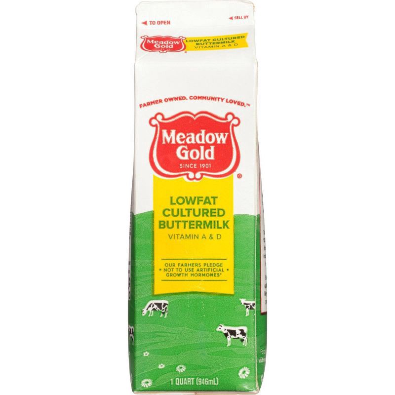 slide 2 of 4, Meadow Gold Cultured Lowfat Buttermilk - Quart, 1 qt