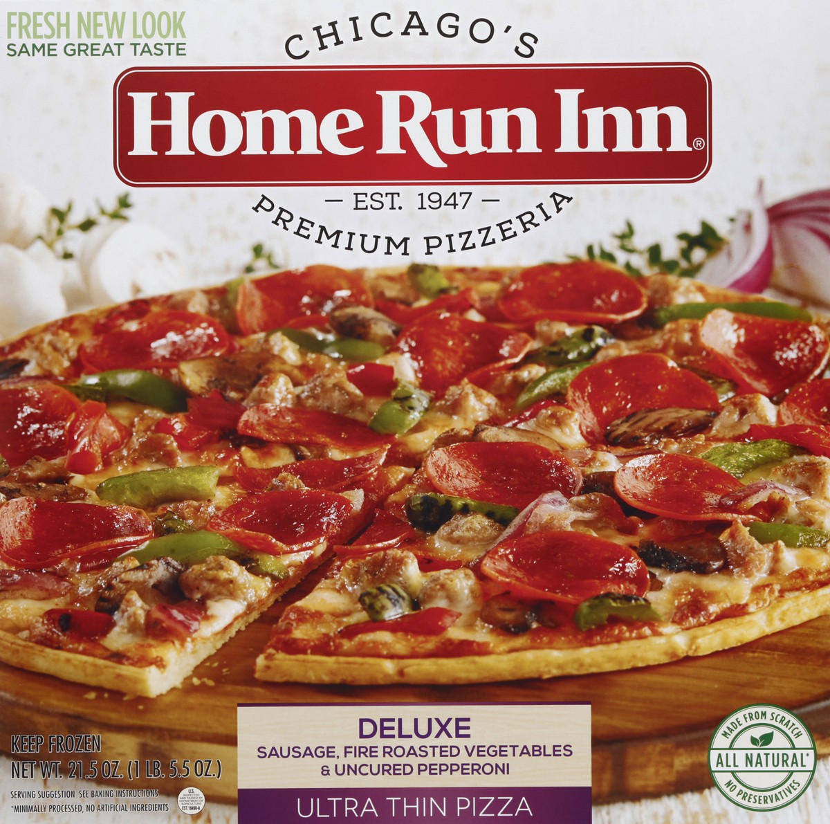 slide 5 of 6, Home Run Inn Deluxe Ultra Thin Pizza, 12 in