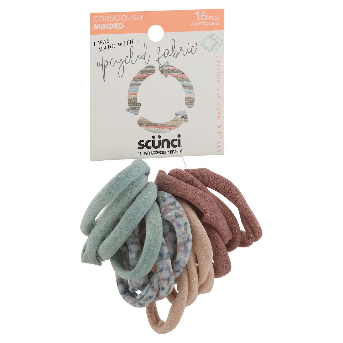 slide 3 of 9, scünci Consciously Minded Ponytailers 16 ea, 16 ct