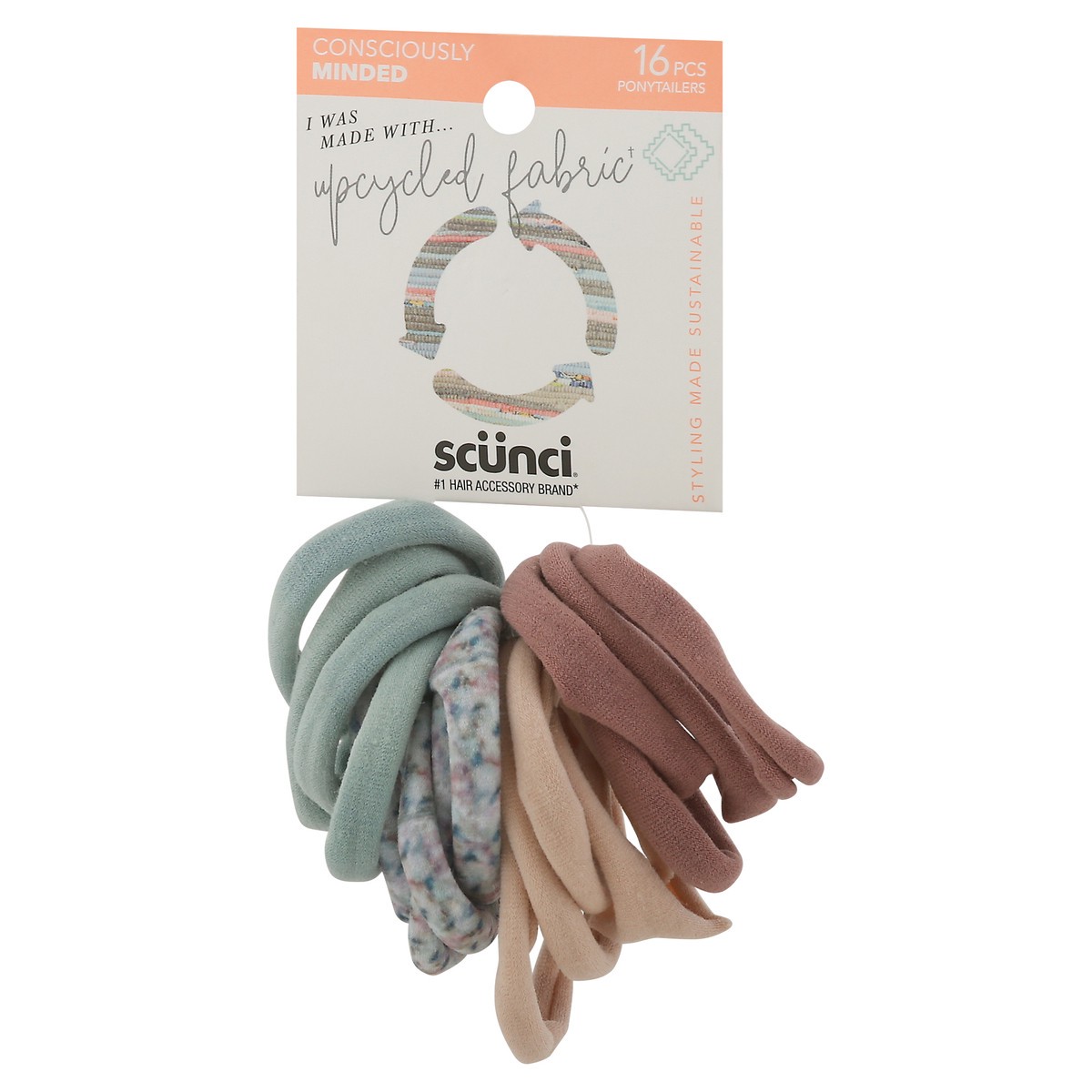 slide 7 of 9, scünci Consciously Minded Ponytailers 16 ea, 16 ct