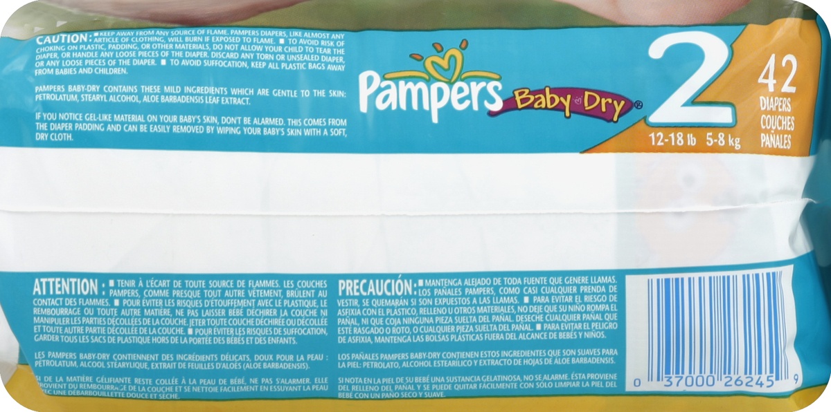slide 2 of 7, Pampers Diapers , 42 ct