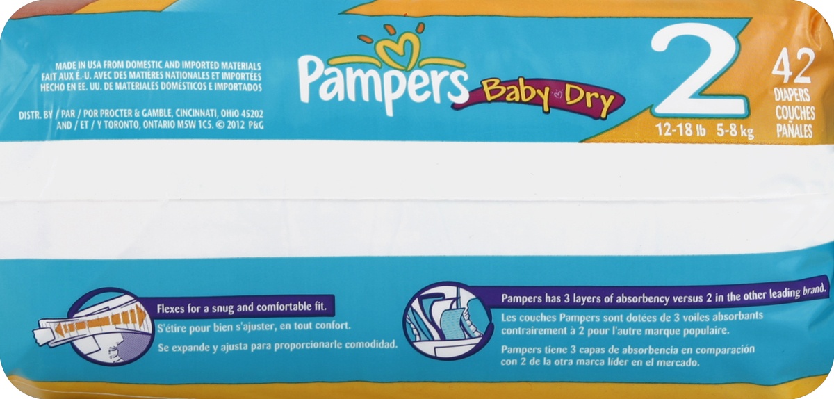slide 4 of 7, Pampers Diapers , 42 ct