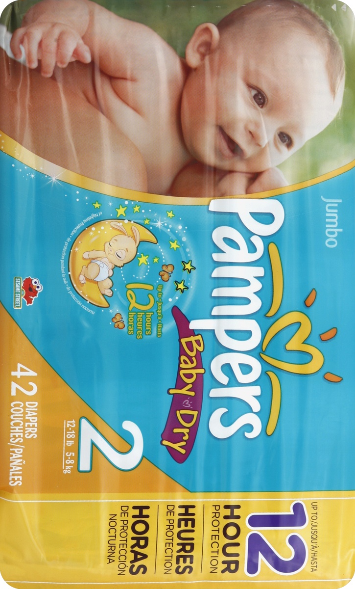 slide 6 of 7, Pampers Diapers , 42 ct