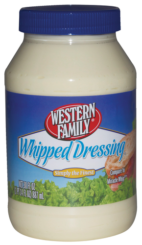 slide 1 of 1, Western Family Whipped Dressing, 30 oz