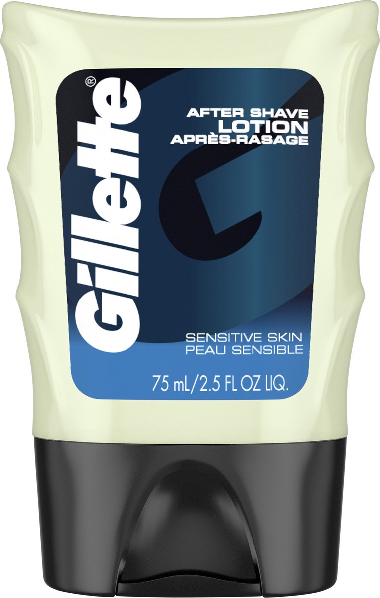 slide 2 of 2, Gillette Aftershave Lotion Sensitive Skin, 75 ml