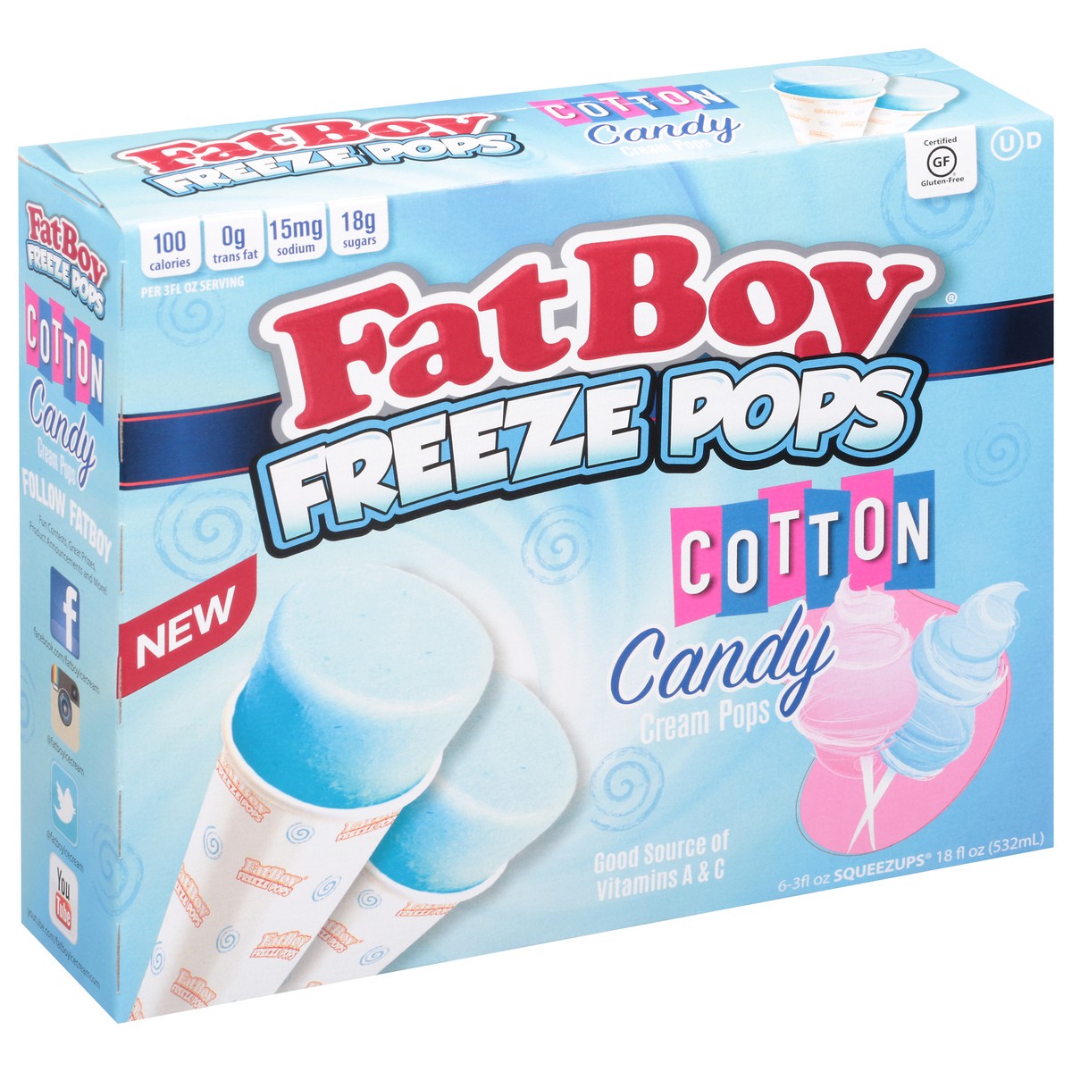 slide 5 of 9, Fat Boy Freeze Pops Cotton Cdy Freeze Six, 6 ct