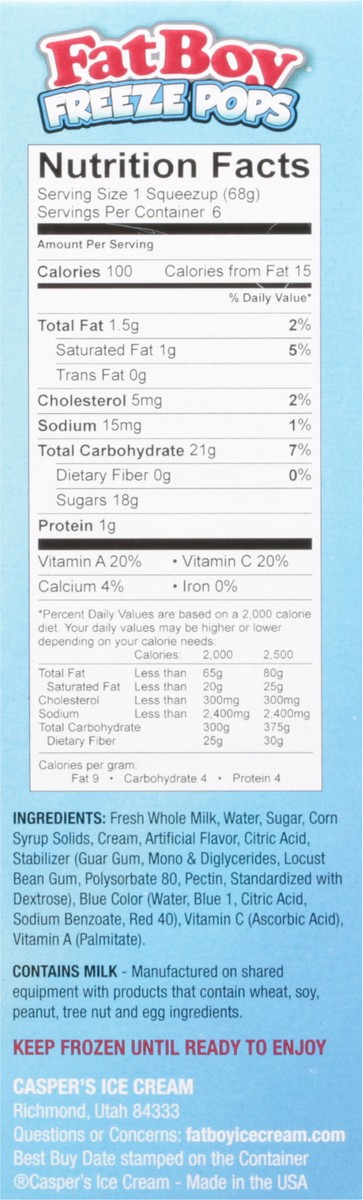 slide 9 of 9, Fat Boy Freeze Pops Cotton Cdy Freeze Six, 6 ct