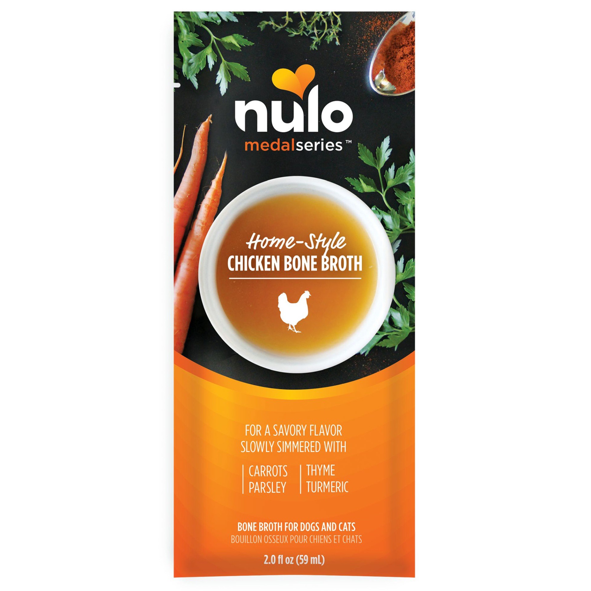 slide 1 of 1, Nulo MedalSeries Bone & Chicken Broth Wet Dog & Cat Food, 2 oz