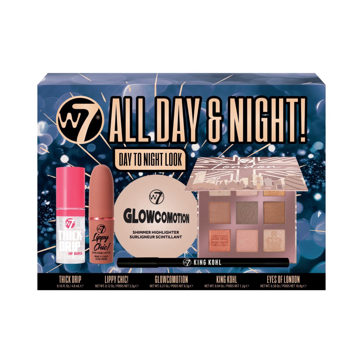 slide 1 of 1, W7 Cosmetics W7 All Day & All Night Gift Set, 1 ct