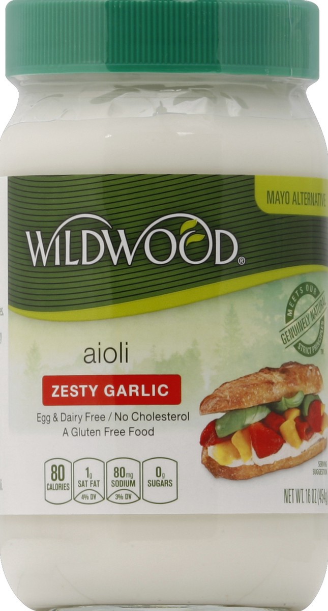 slide 2 of 3, Wildwood Zesty Garlic Aiolo Mayo Alternative, 16 oz