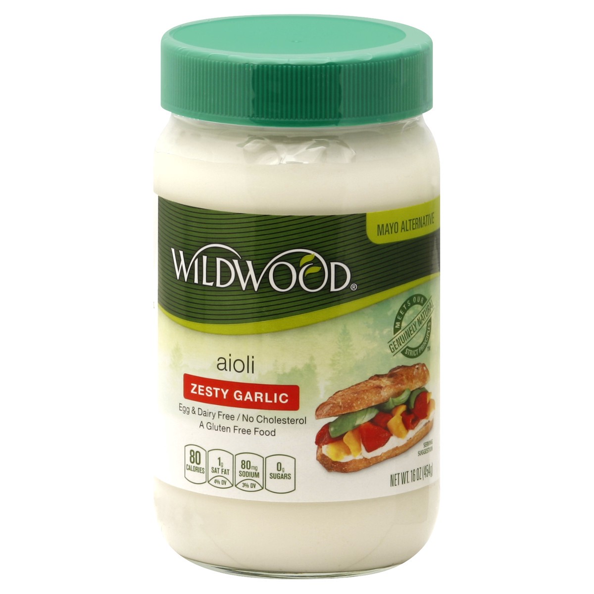 slide 3 of 3, Wildwood Zesty Garlic Aiolo Mayo Alternative, 16 oz