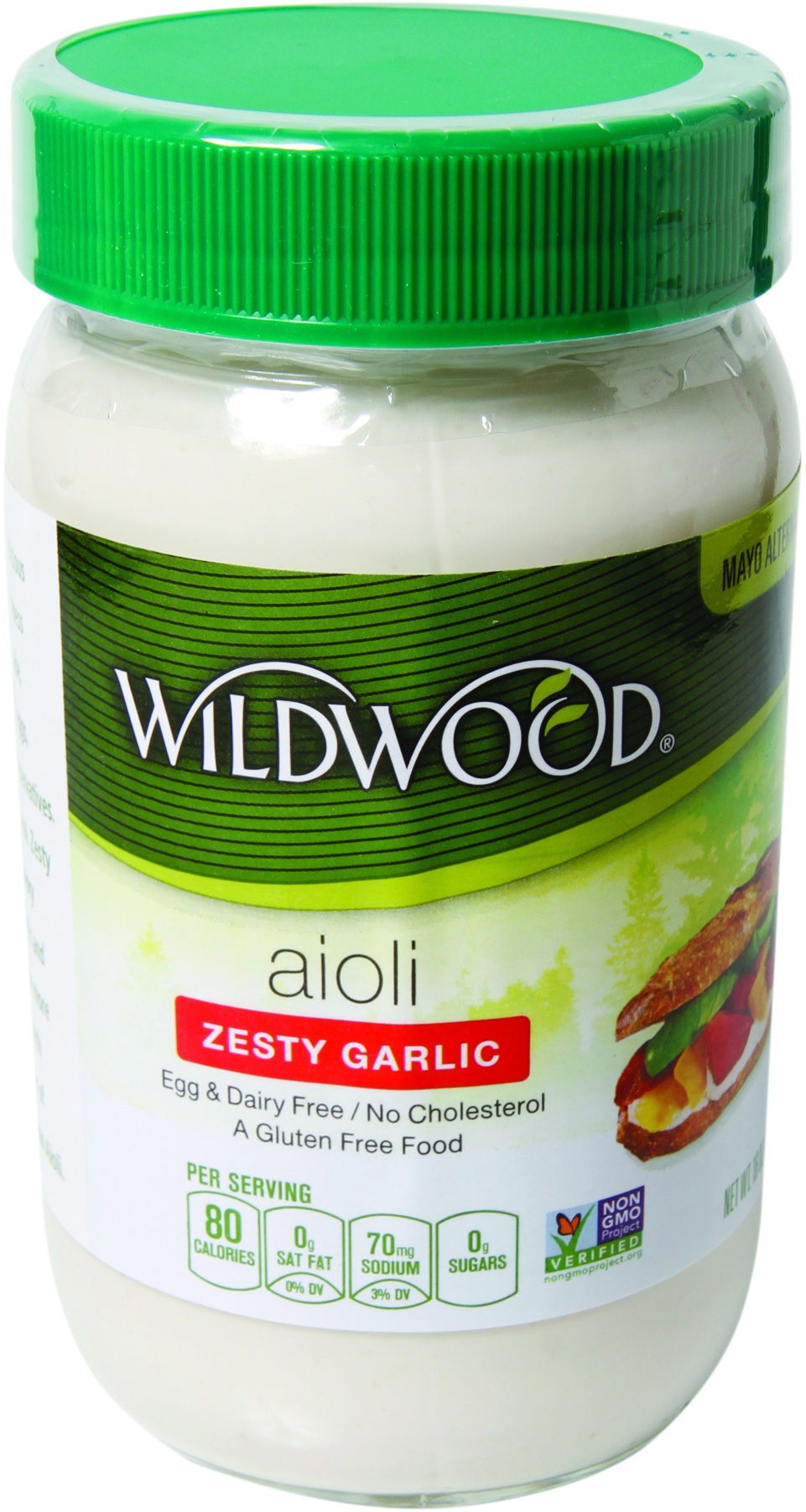 slide 1 of 3, Wildwood Zesty Garlic Aiolo Mayo Alternative, 16 oz