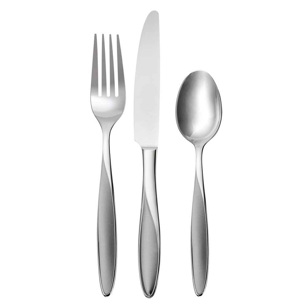 slide 1 of 1, Dash of That Michelle Frosted Flatware Set - Silver, 12 ct