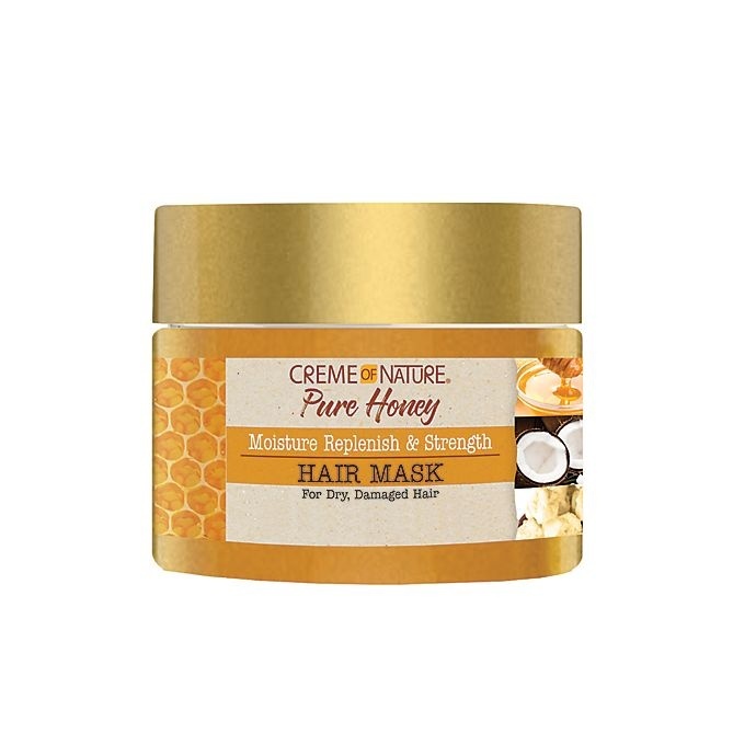 slide 1 of 1, Creme of Nature Pure Honey Moisture Replenish & Strength Hair Mask, 11.5 oz