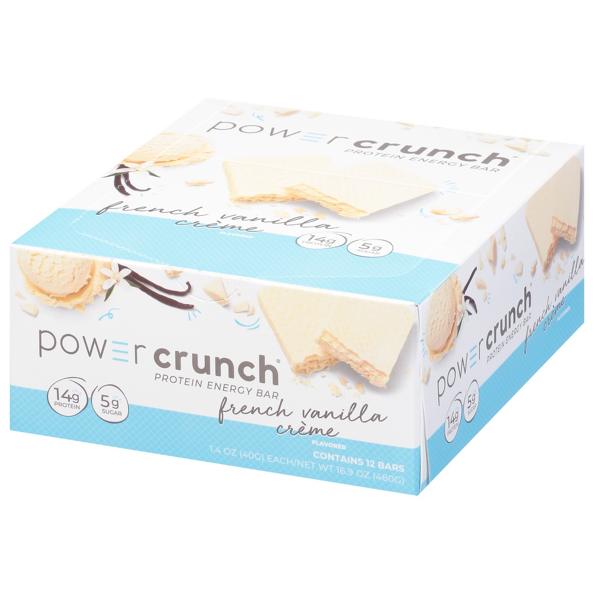 slide 2 of 12, Power Crunch French Vanilla Creme Flavored Protein Energy Bar 12 - 1.4 oz Bars, 12 ct