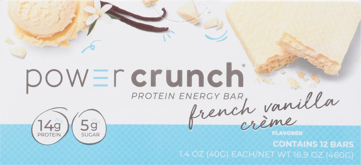 slide 5 of 12, Power Crunch French Vanilla Creme Flavored Protein Energy Bar 12 - 1.4 oz Bars, 12 ct