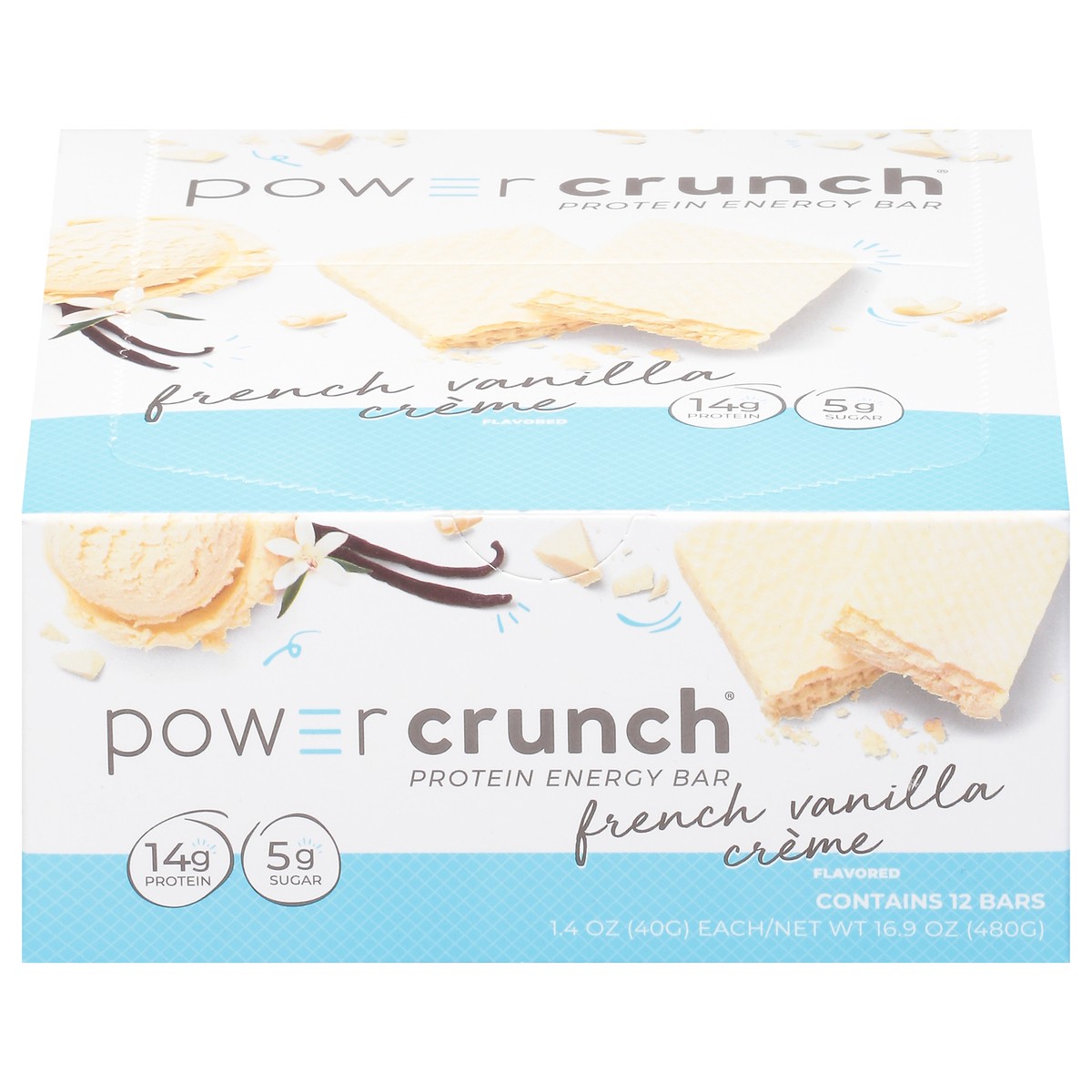 slide 1 of 12, Power Crunch French Vanilla Creme Flavored Protein Energy Bar 12 - 1.4 oz Bars, 12 ct