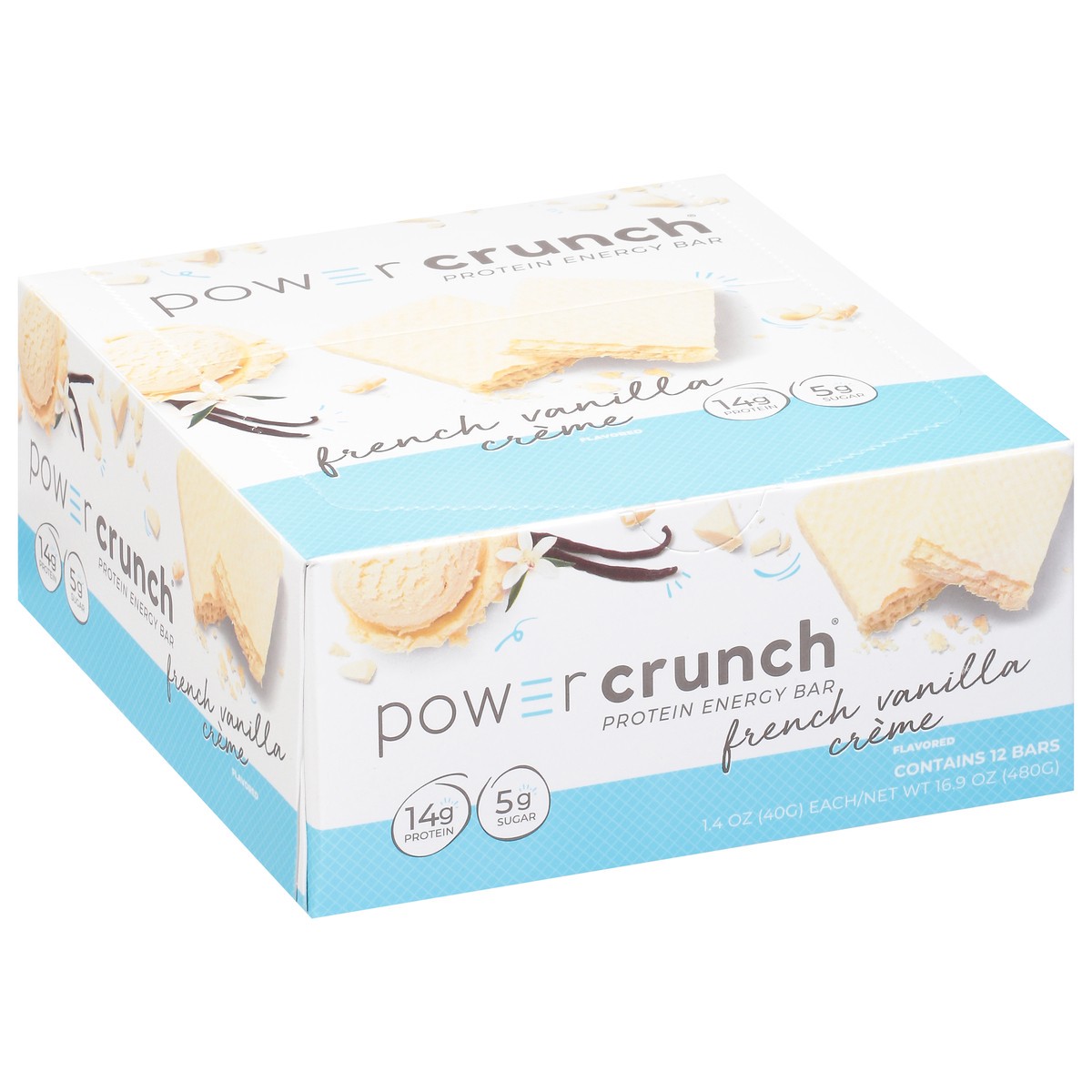 slide 6 of 12, Power Crunch French Vanilla Creme Flavored Protein Energy Bar 12 - 1.4 oz Bars, 12 ct