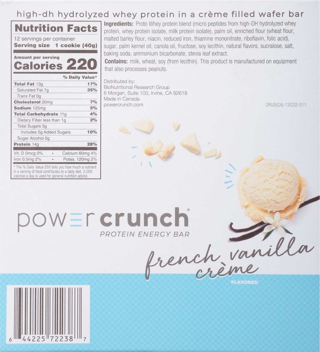 slide 10 of 12, Power Crunch French Vanilla Creme Flavored Protein Energy Bar 12 - 1.4 oz Bars, 12 ct