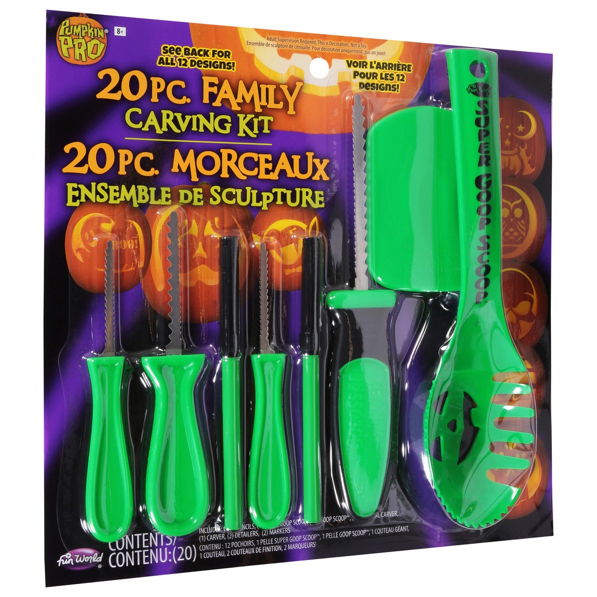 slide 2 of 11, Pumpkin Pro Family 8+ Carving Kit 20 CT 20 ea, 20 ct