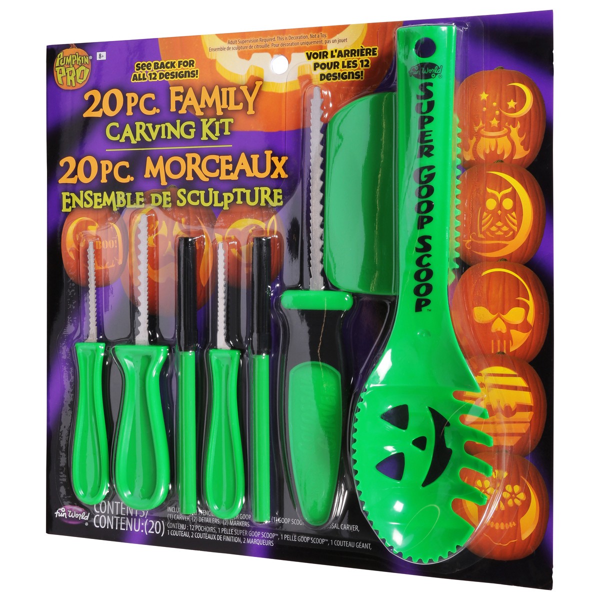 slide 5 of 11, Pumpkin Pro Family 8+ Carving Kit 20 CT 20 ea, 20 ct