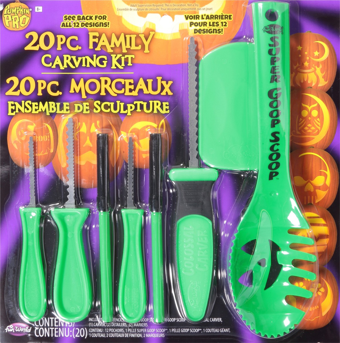 slide 11 of 11, Pumpkin Pro Family 8+ Carving Kit 20 CT 20 ea, 20 ct