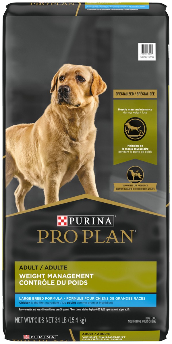 slide 1 of 9, Purina Pro Plan Large Breed Weight Management Dog Food, Chicken & Rice Formula - 34 lb. Bag, 34 lb