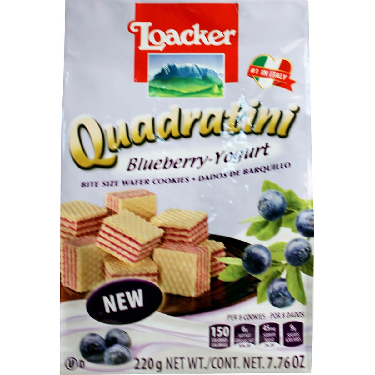 slide 1 of 1, Loacker Blubry Yogurt Quadrati, 7.76 oz