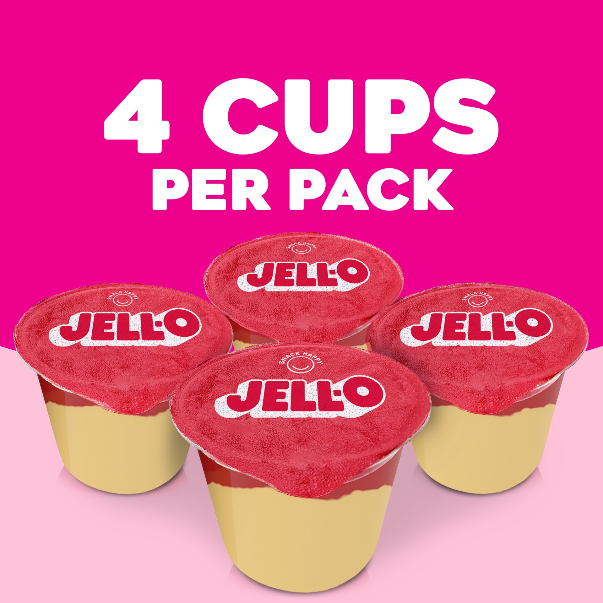 slide 3 of 5, Jell-O Strawberry Artificially Flavored Ready-to-Eat Cheesecake Snacks, 4 ct Snack Cups, 4 ct