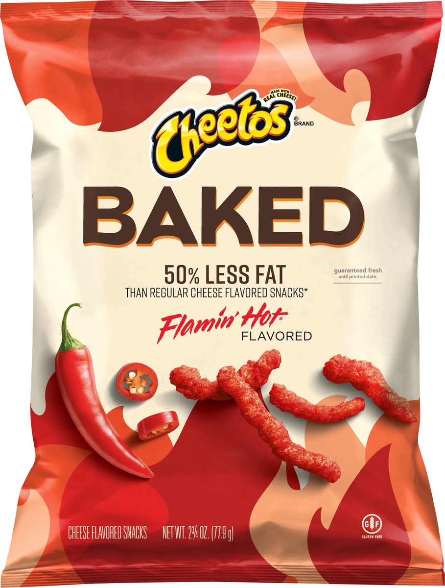 slide 6 of 9, Cheetos Baked Cheese Flavored Snacks Flamin' Hot Flavored 2 3/4 Oz, 2.75 oz