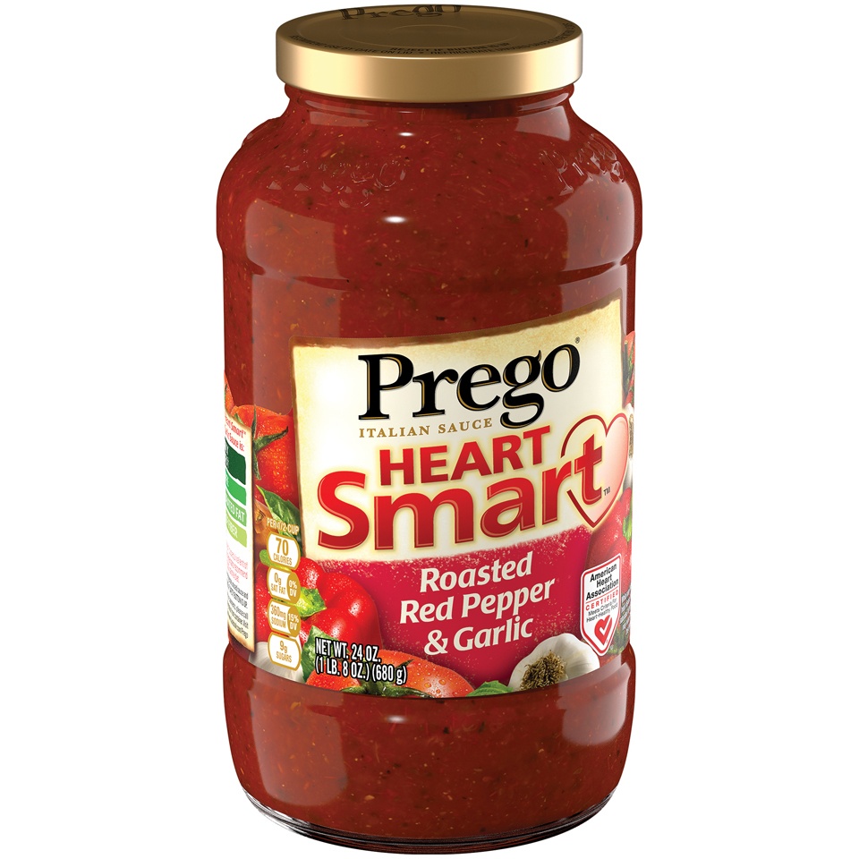 slide 1 of 1, Prego Lower Sodium Roasted Red Pepper & Garlic Italian Sauce, 24 oz