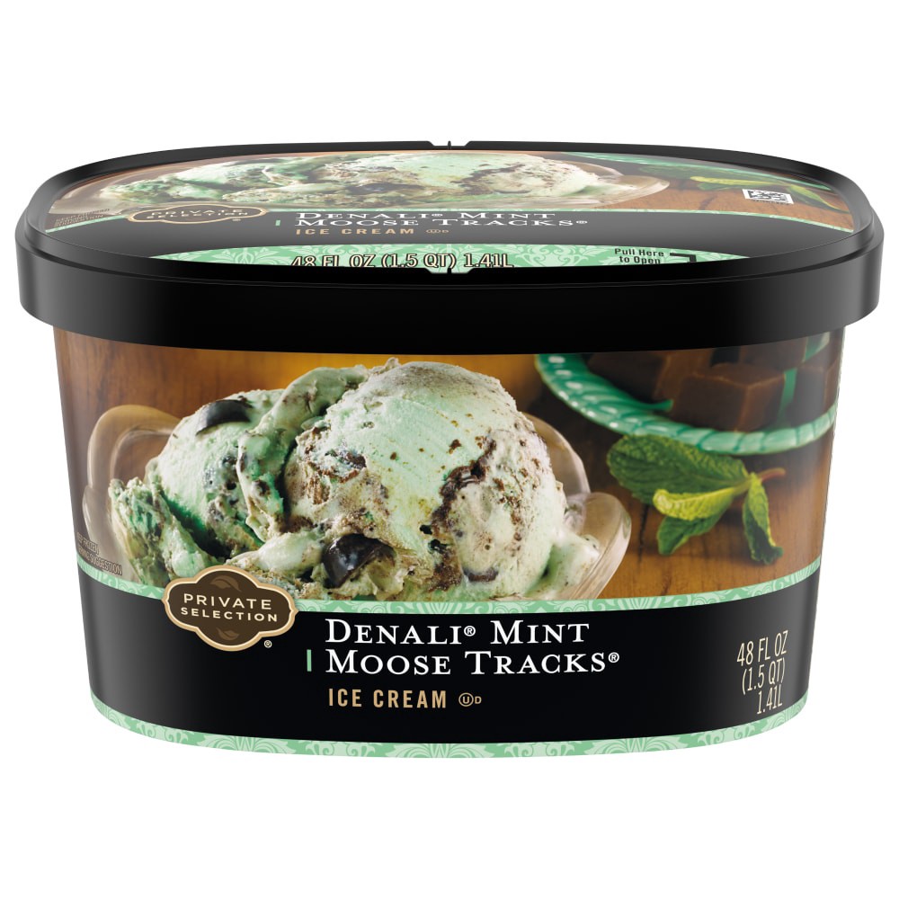 slide 1 of 5, Private Selection Mint Moose Tracks Ice Cream, 48 fl oz