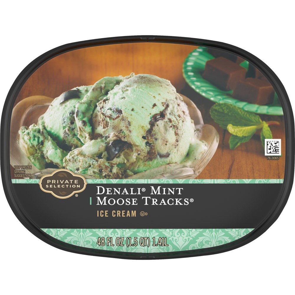 slide 5 of 5, Private Selection Mint Moose Tracks Ice Cream, 48 fl oz