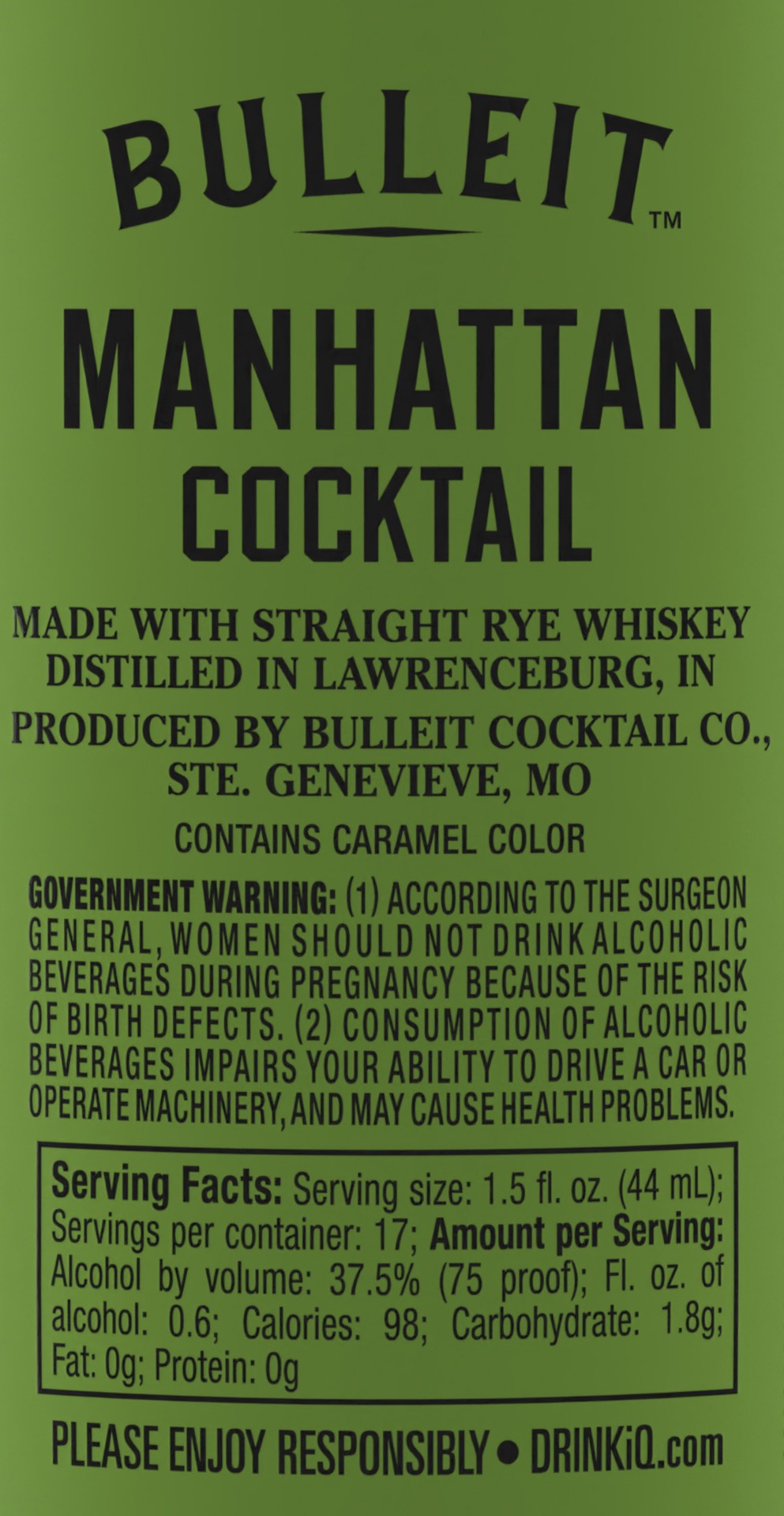 slide 4 of 5, Bulleit Manhattan Cocktail 750 ml, 750 ml