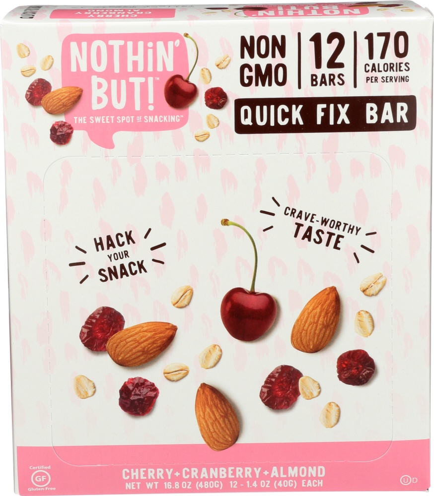 slide 1 of 1, Nothin' But Cherry Cranberry Almond Snack Bar, 1.4 oz