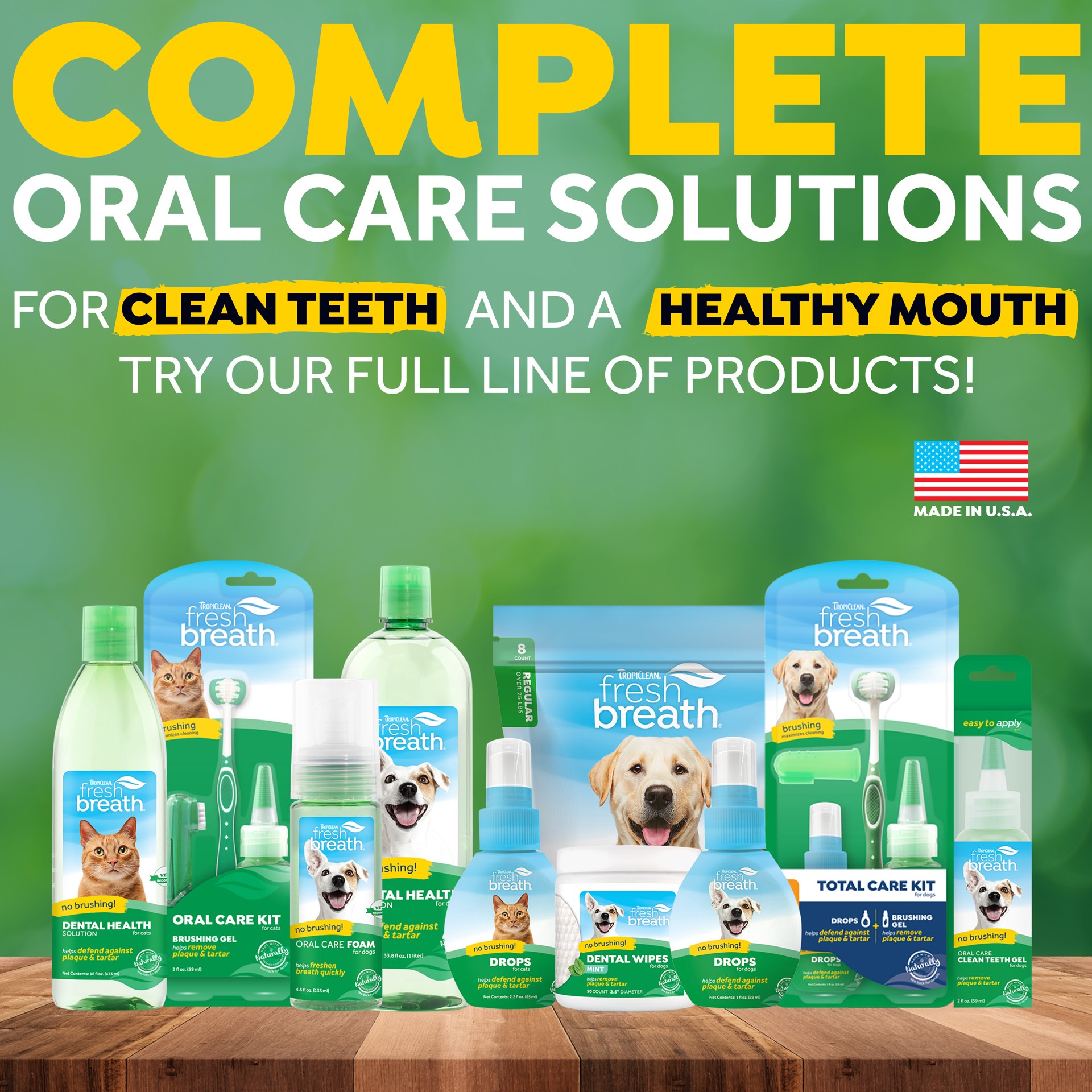 slide 5 of 9, TropiClean Fresh Breath Dental Health Solution for Cats, 8oz, 8 oz