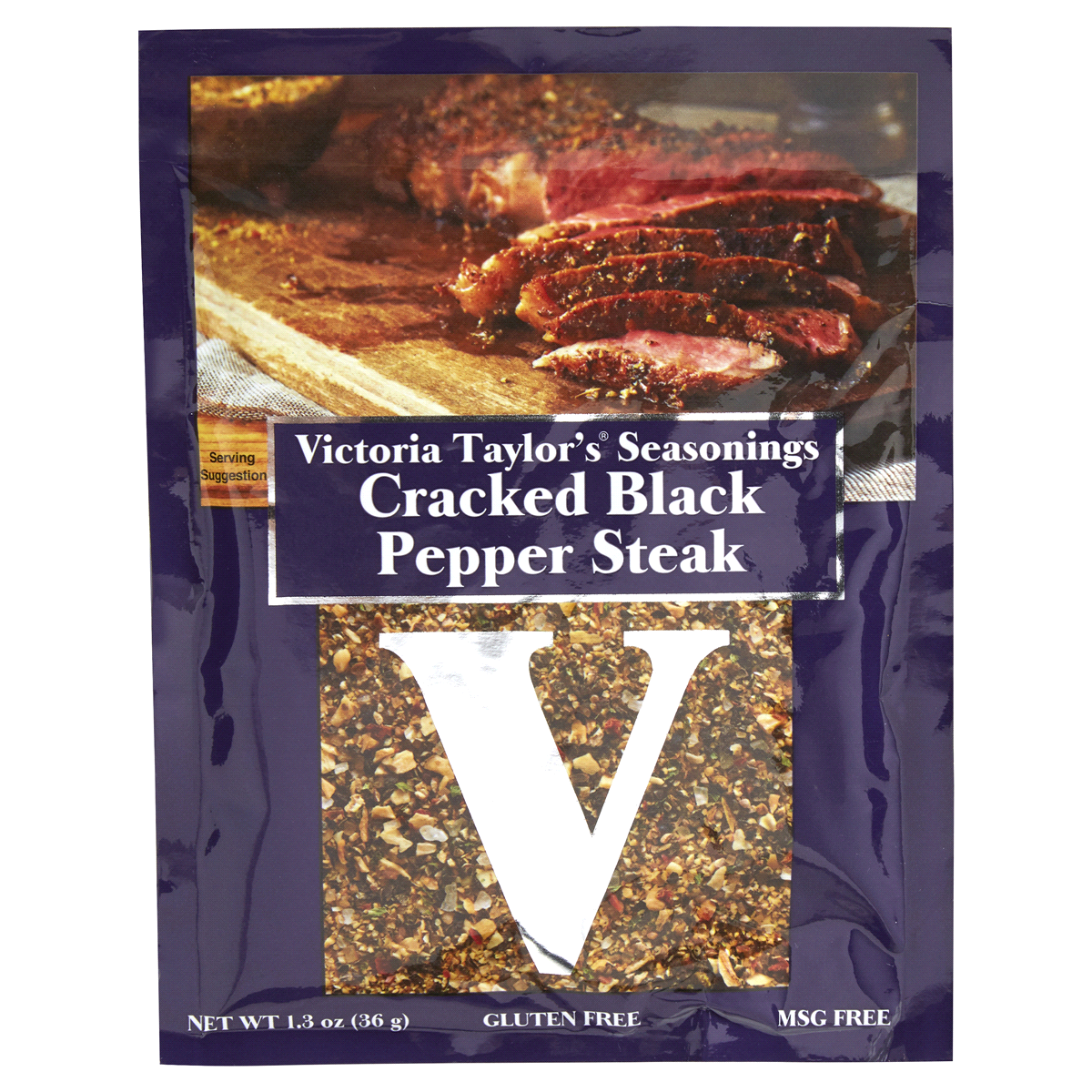 slide 1 of 2, Victoria Taylor's Seasonings Cracked Black Pepper Steak, 1.3 oz