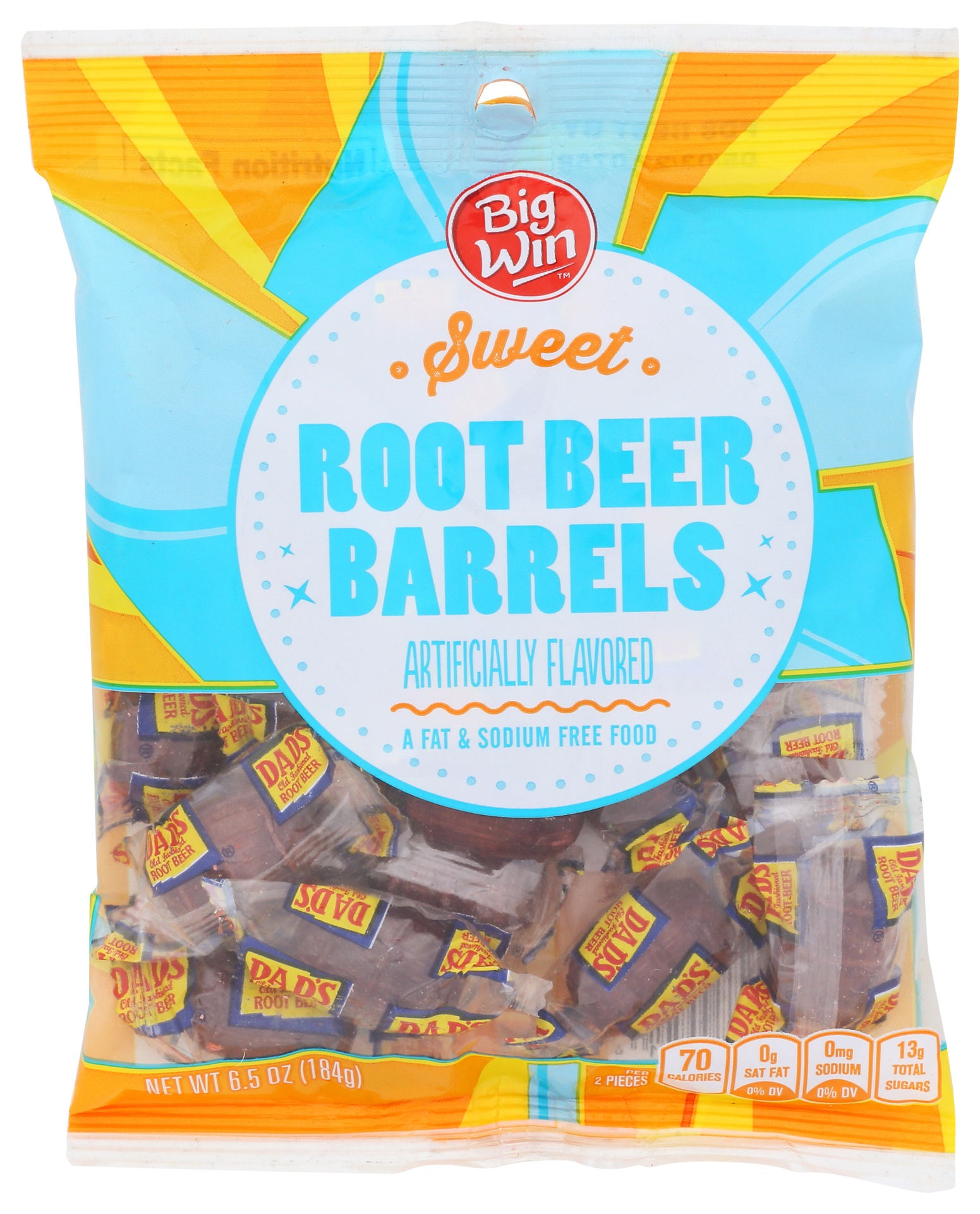 slide 1 of 4, Big Win Root Beer Barrels, 6.5 oz